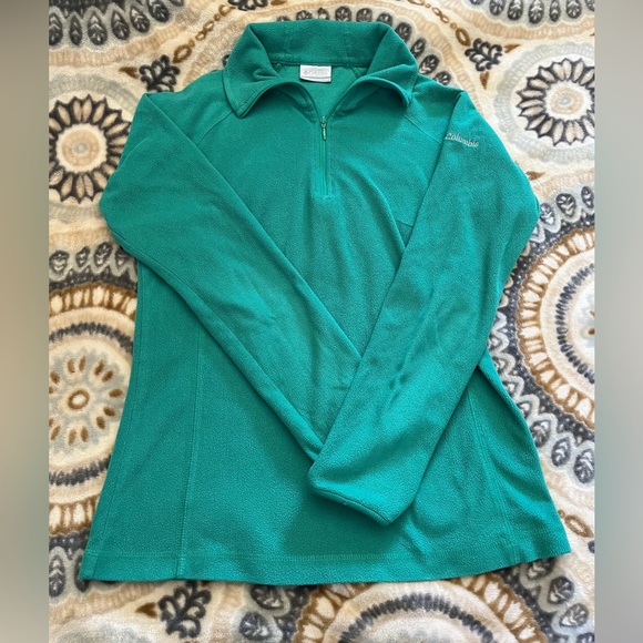 Columbia Jackets & Blazers - Columbia 1/4” Zip Pullover Green Jacket Size XS